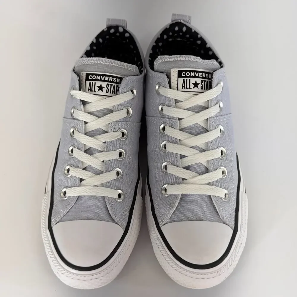 Converse All Star Women Size 7.5 Low Top 572368F Lace Up Canvas Unisex Gray Logo - Picture 4 of 11